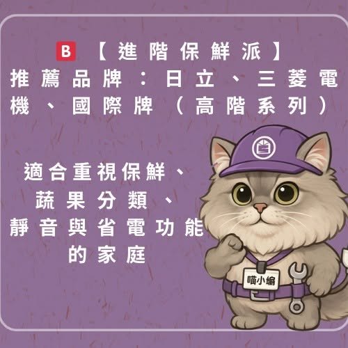進階保鮮派推薦品牌:日立、三菱電機、國際牌